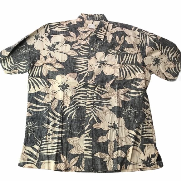 Hawaiian Button Down Shirt Short Sleeve Cooke Street 100% Cotton Men's Medium